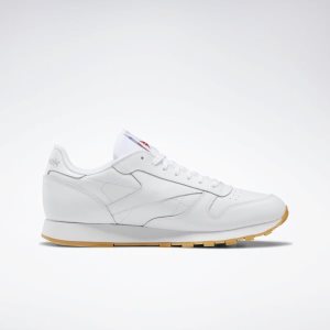 Reebok Classic Leather Vector Turnschuhe Herren - Weiß/Tiefes Rot/Blau - DE 953-PBG